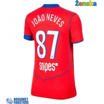 Paris Saint-Germain Joao Neves #87 Rezervni Dres za Ženska 2025-26 Kratak Rukav